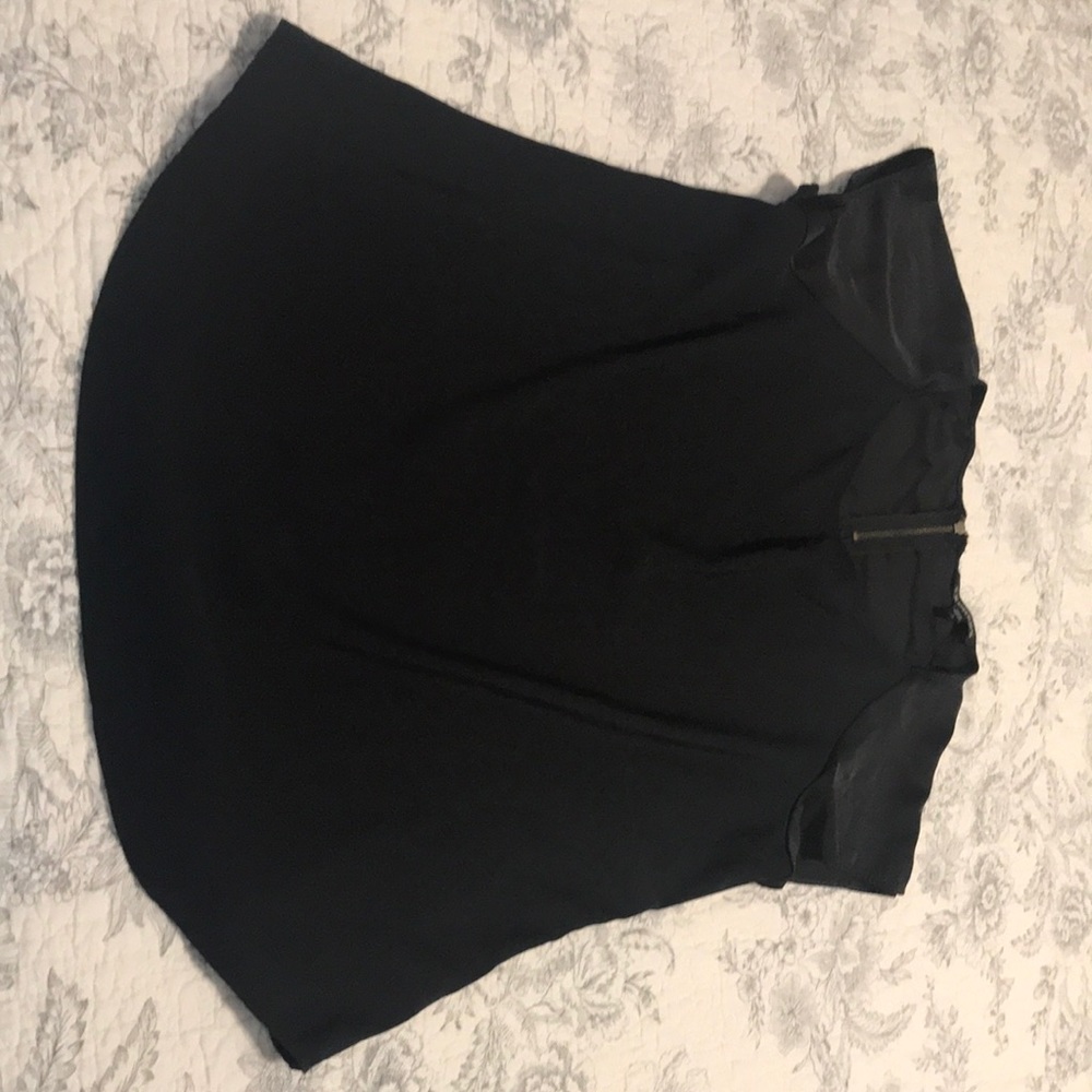 Black short sleeve blouse